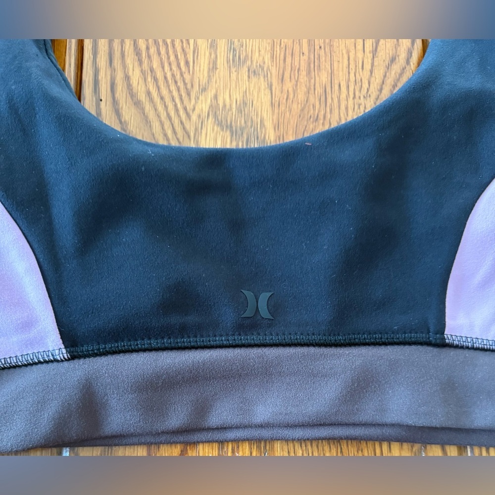 🆕 Hurley Black, Pink, Brown Sports Bra - Picture 5 of 7